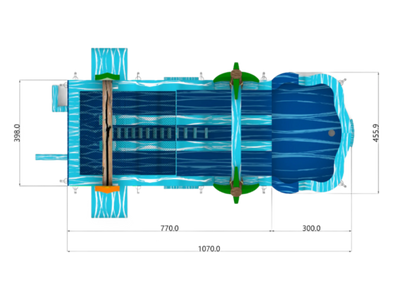 20' Good Vibes Slide Dual 20-FT-Good-Vibes-Dual-slide_Dimensions_Top - Big and Bright Inflatables