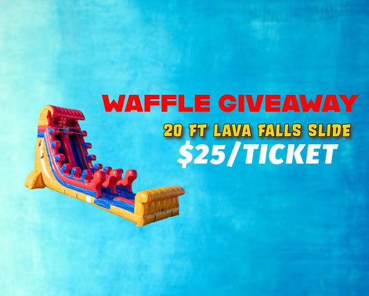 ONE WAFFLE TICKET- 20FT Lava Falls Single Lane Slide