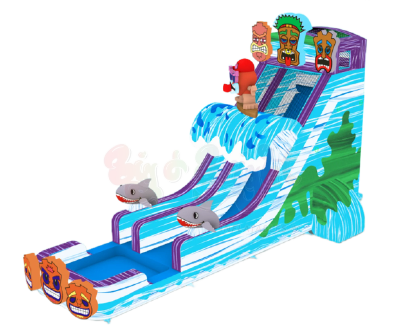 22' Tiki Tovi's Single Lane Slide 22_TikiTovi_sSingleLanePreorderPrice_3_795 - Big and Bright Inflatables