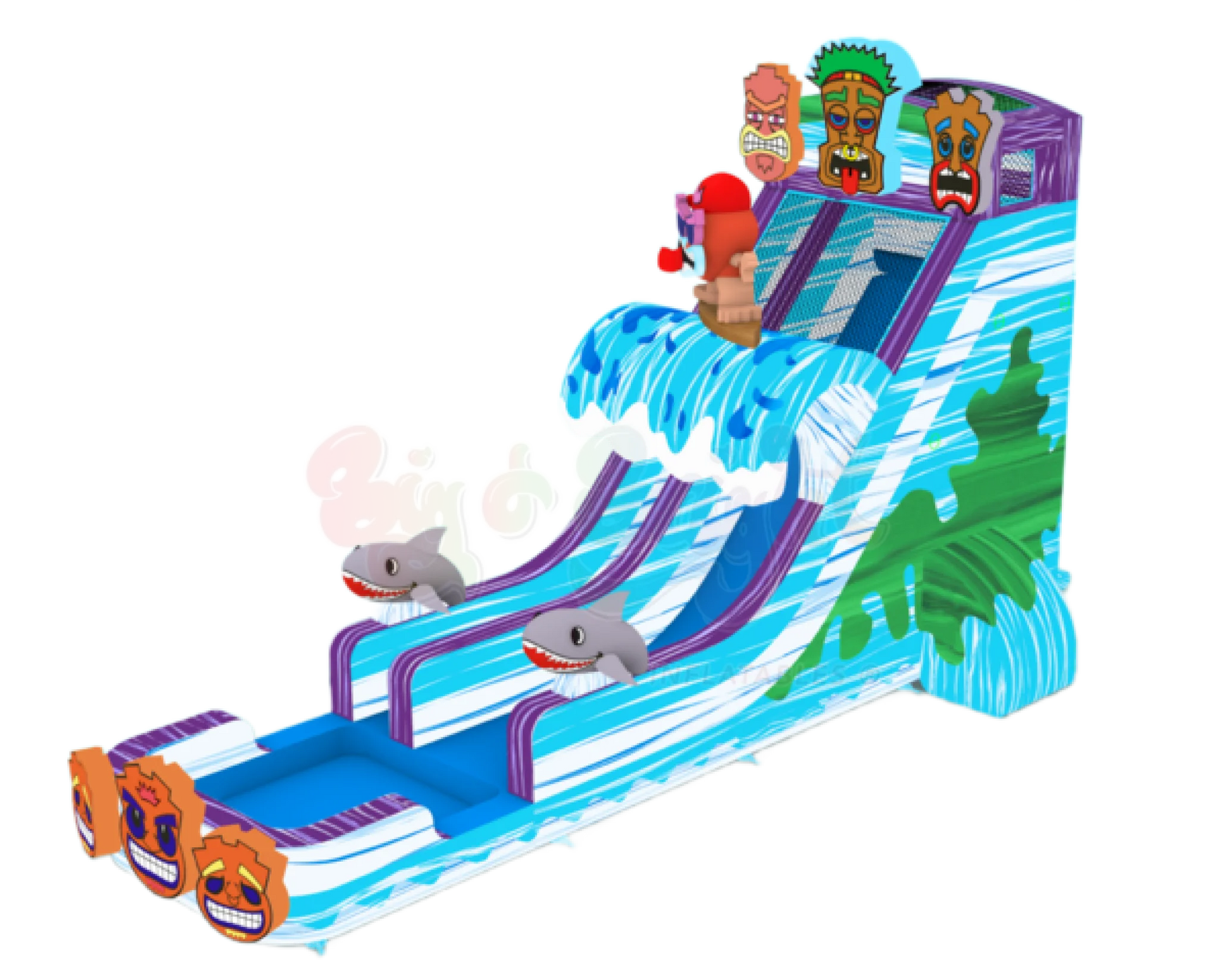 22' Tiki Tovi's Single Lane Slide 22_TikiTovi_sSingleLanePreorderPrice_3_795 - Big and Bright Inflatables