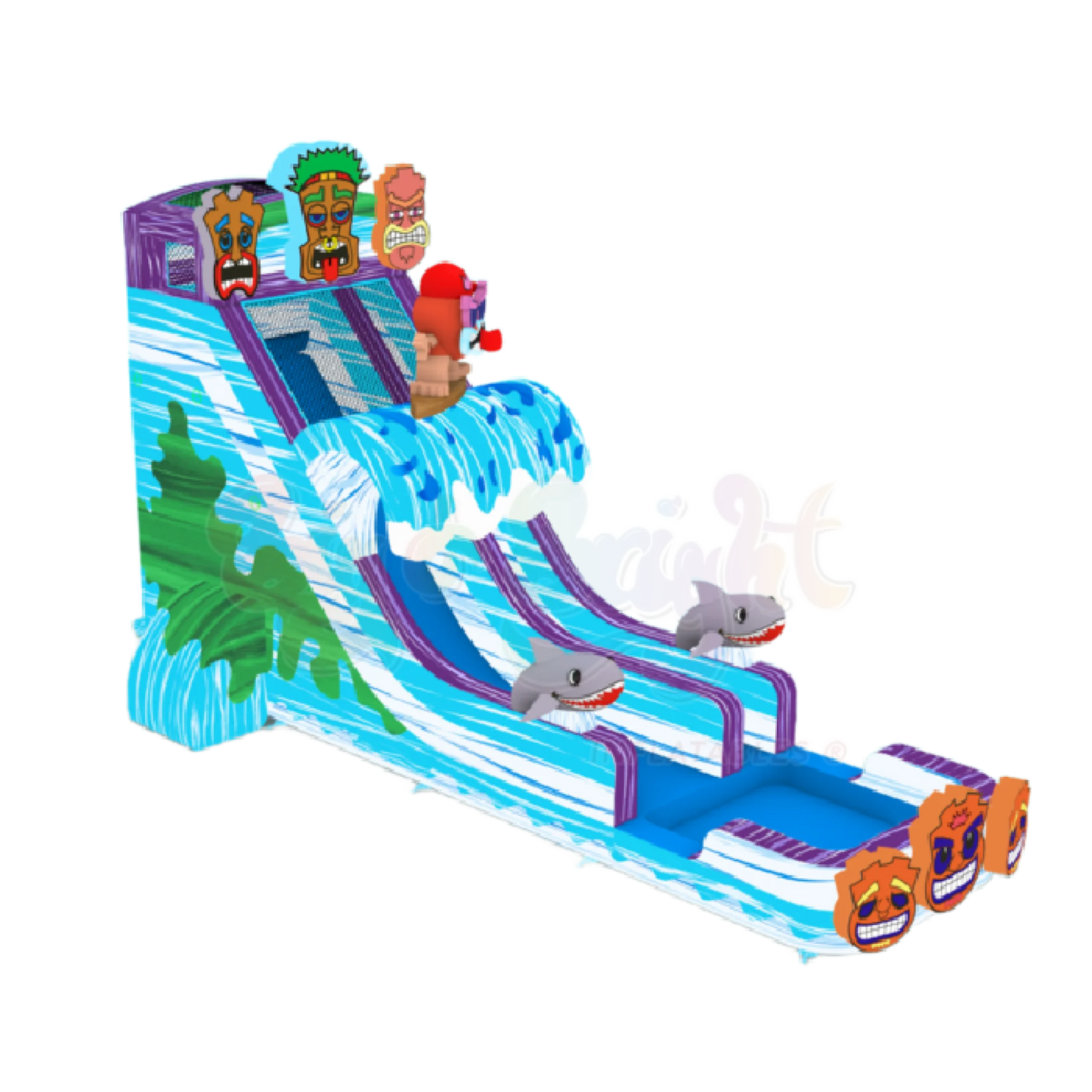 22' Tiki Tovi's Single Lane Slide 22_BlueParadiseXL.jpeg700x700700x700700x700_2 - Big and Bright Inflatables