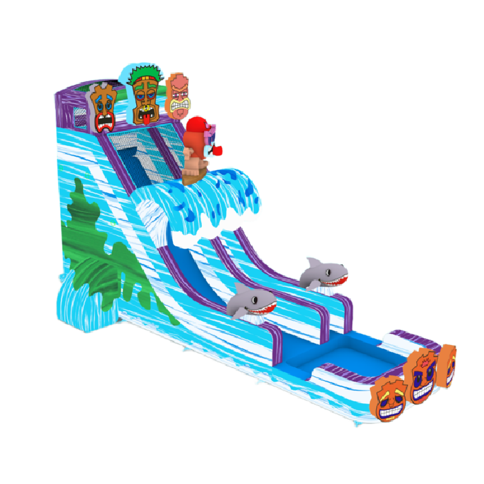 22' Tiki Tovi's Single Lane Slide 22_BlueParadiseXL.jpeg700x700700x700700x700_2 - Big and Bright Inflatables