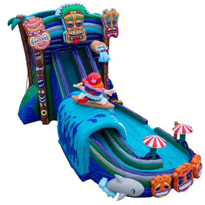 Tiki Tovi's Big and Bright Waterpark Slide BBIWaterpark1square - Big and Bright Inflatables