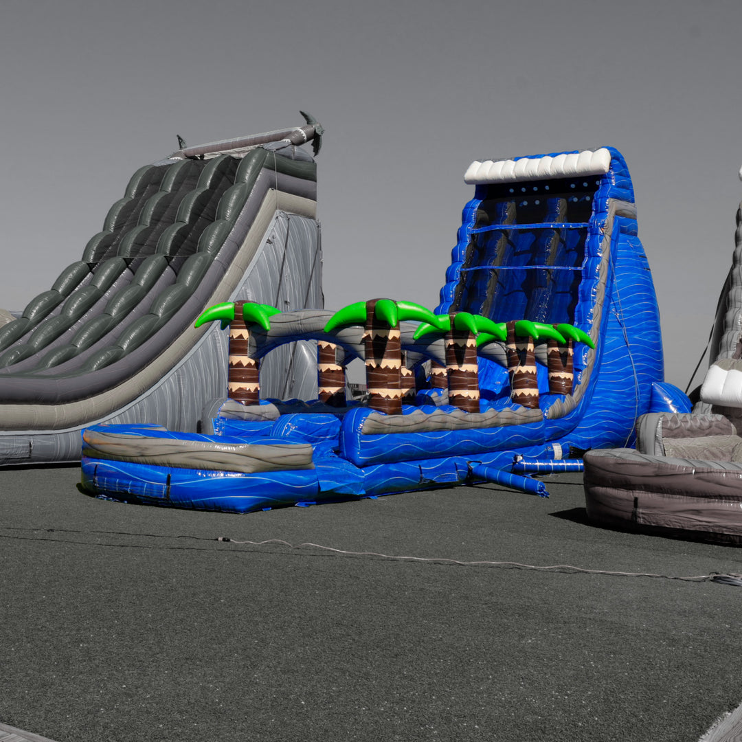 27FT Blue Paradise Dual Lane w/ Slip N Slide
