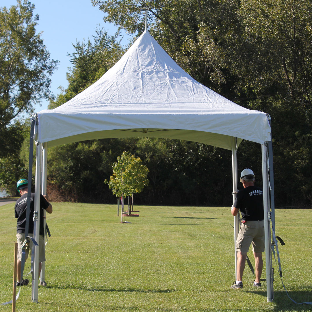 10ft x 10ft Deluxe High Peak Frame Tent - White