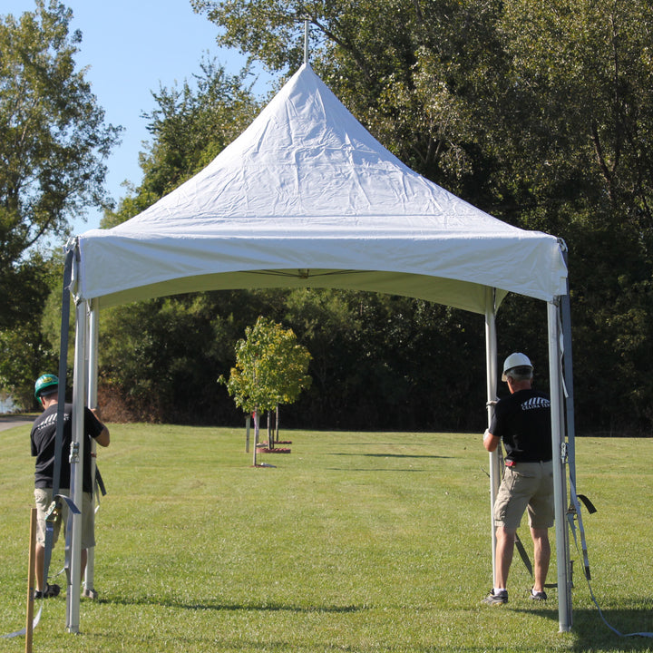 10ft x 10ft Deluxe High Peak Frame Tent - White