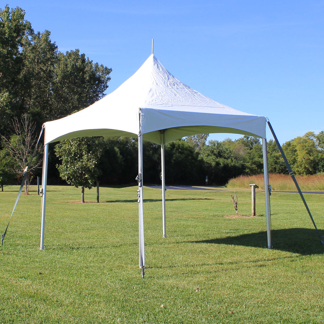10ft x 10ft Deluxe High Peak Frame Tent - White