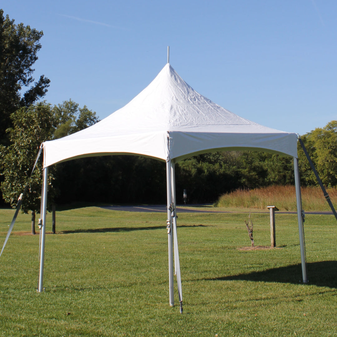 10ft x 10ft Deluxe High Peak Frame Tent - White