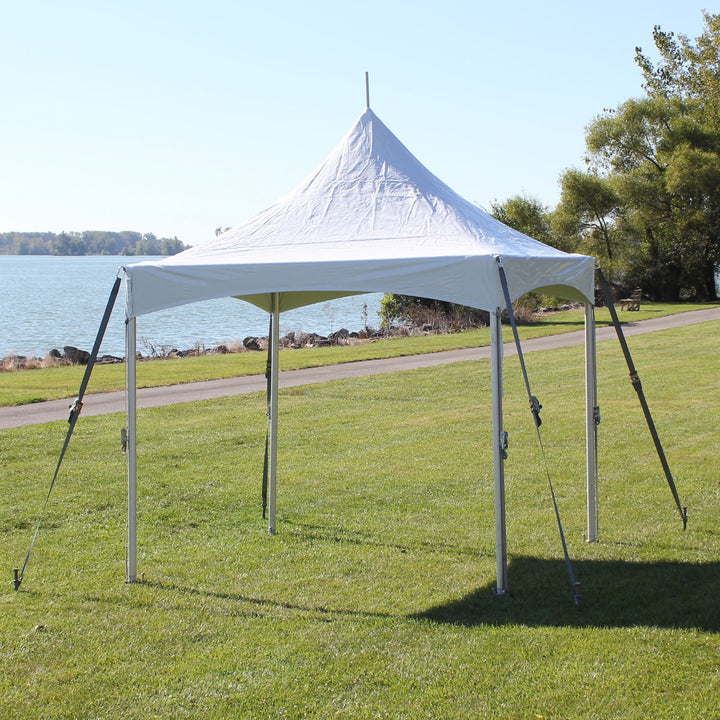 10ft x 10ft Deluxe High Peak Frame Tent - White