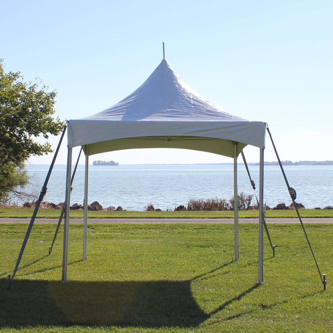 10ft x 10ft Deluxe High Peak Frame Tent - White