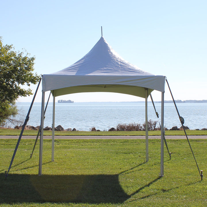10ft x 10ft Deluxe High Peak Frame Tent - White