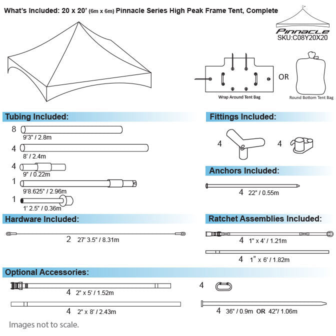 20ft x 20ft Deluxe High Peak Frame Tent - White