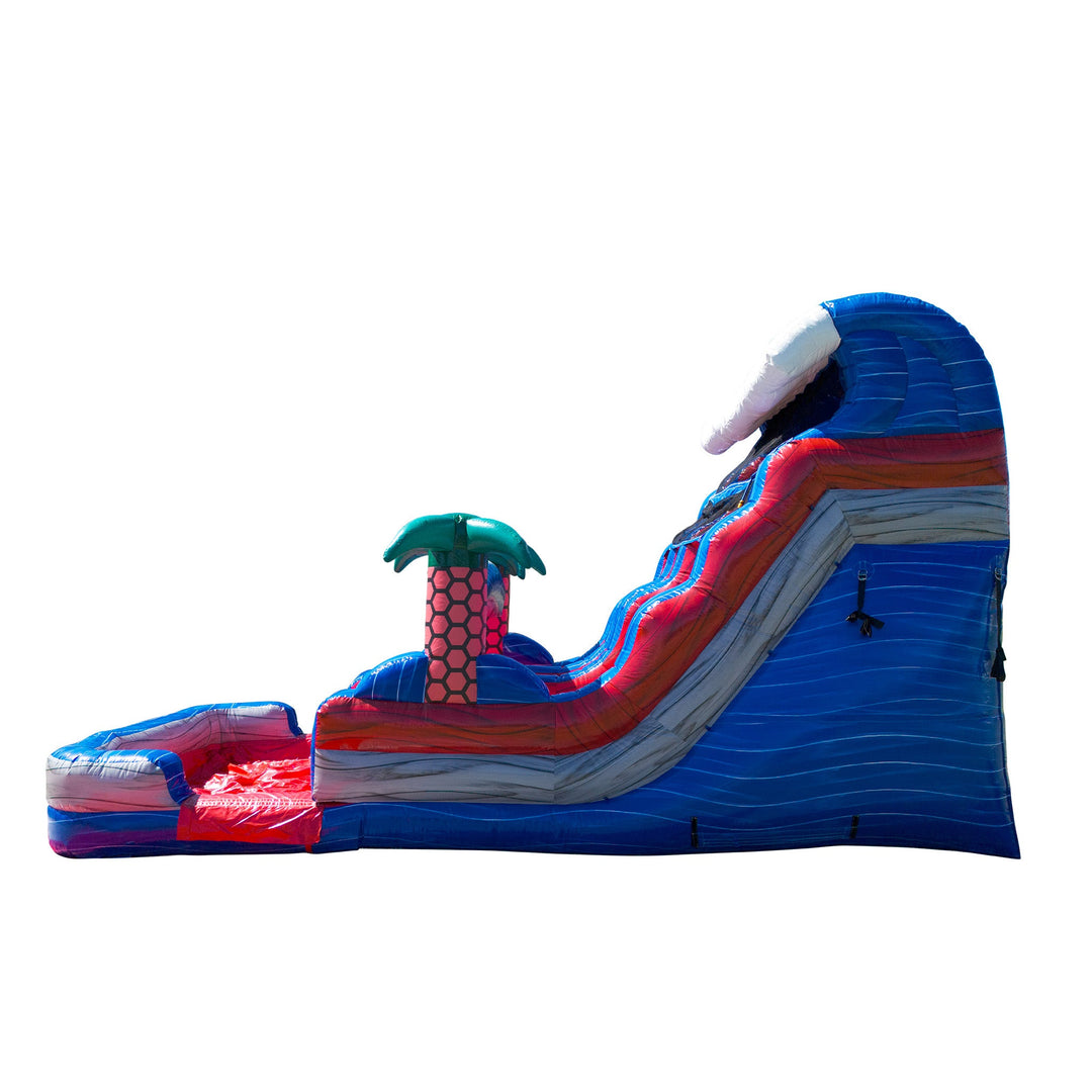 16’ Red Grey And Blue Dual Lane Slide