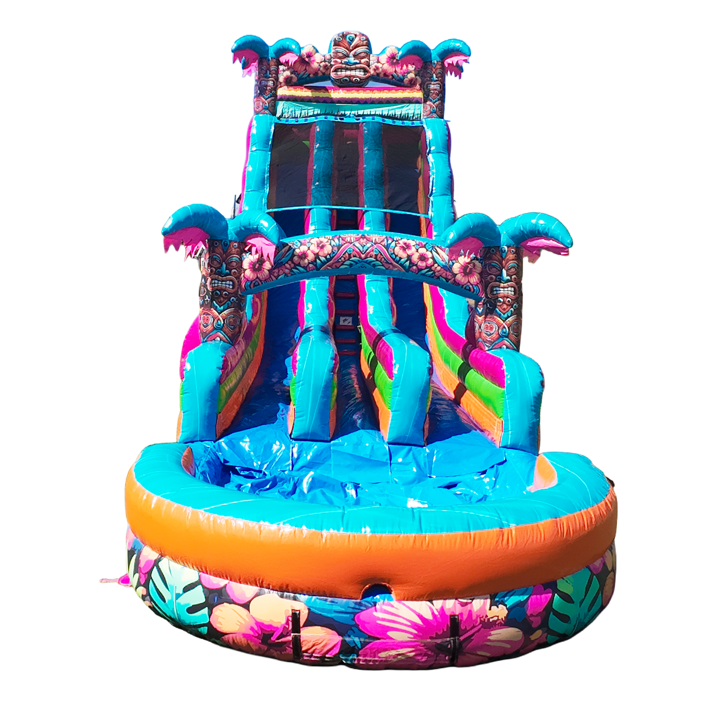22FT Aloha Splash (Hawaiian Hibiscus) Dual Lane Slide
