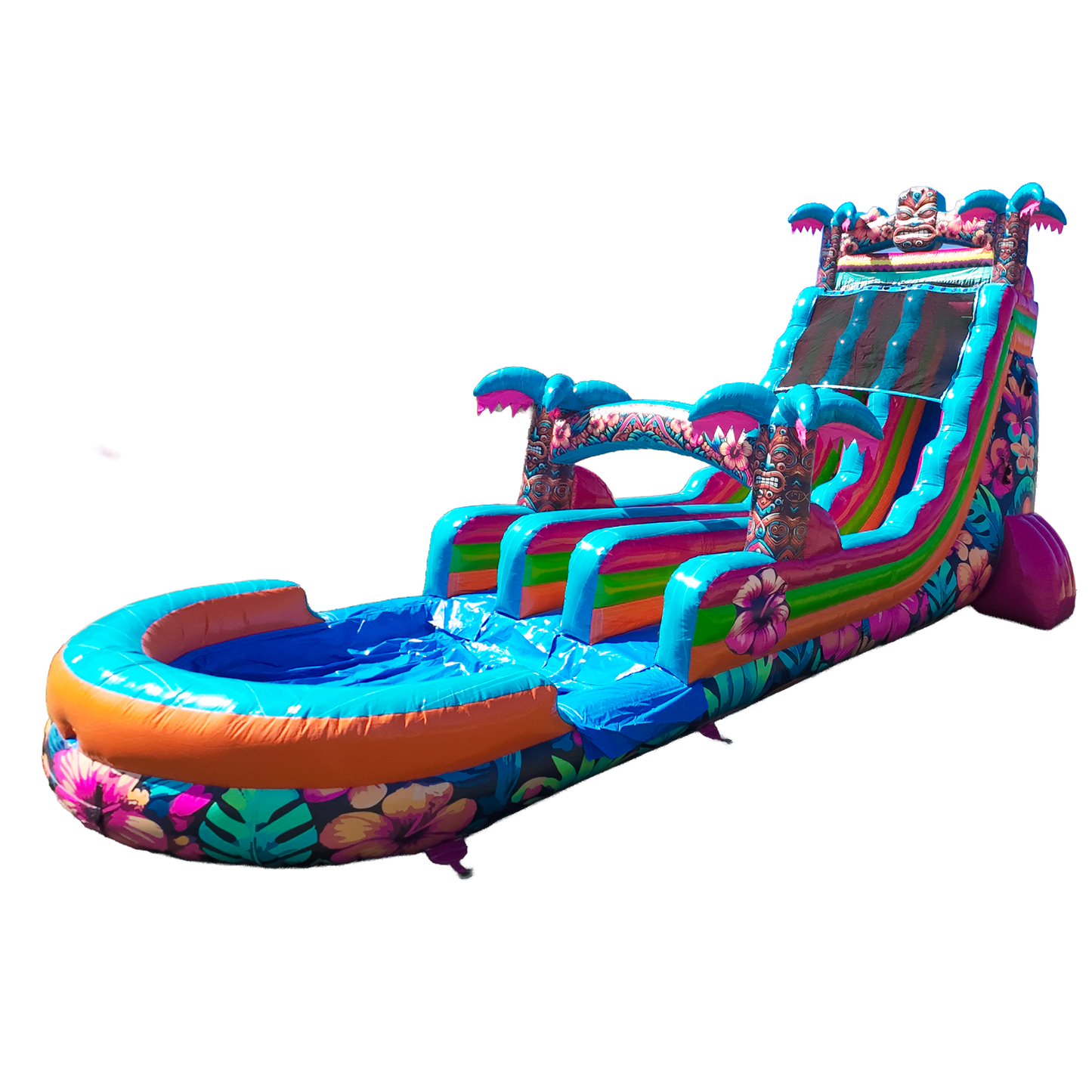 22FT Aloha Splash (Hawaiian Hibiscus) Dual Lane Slide