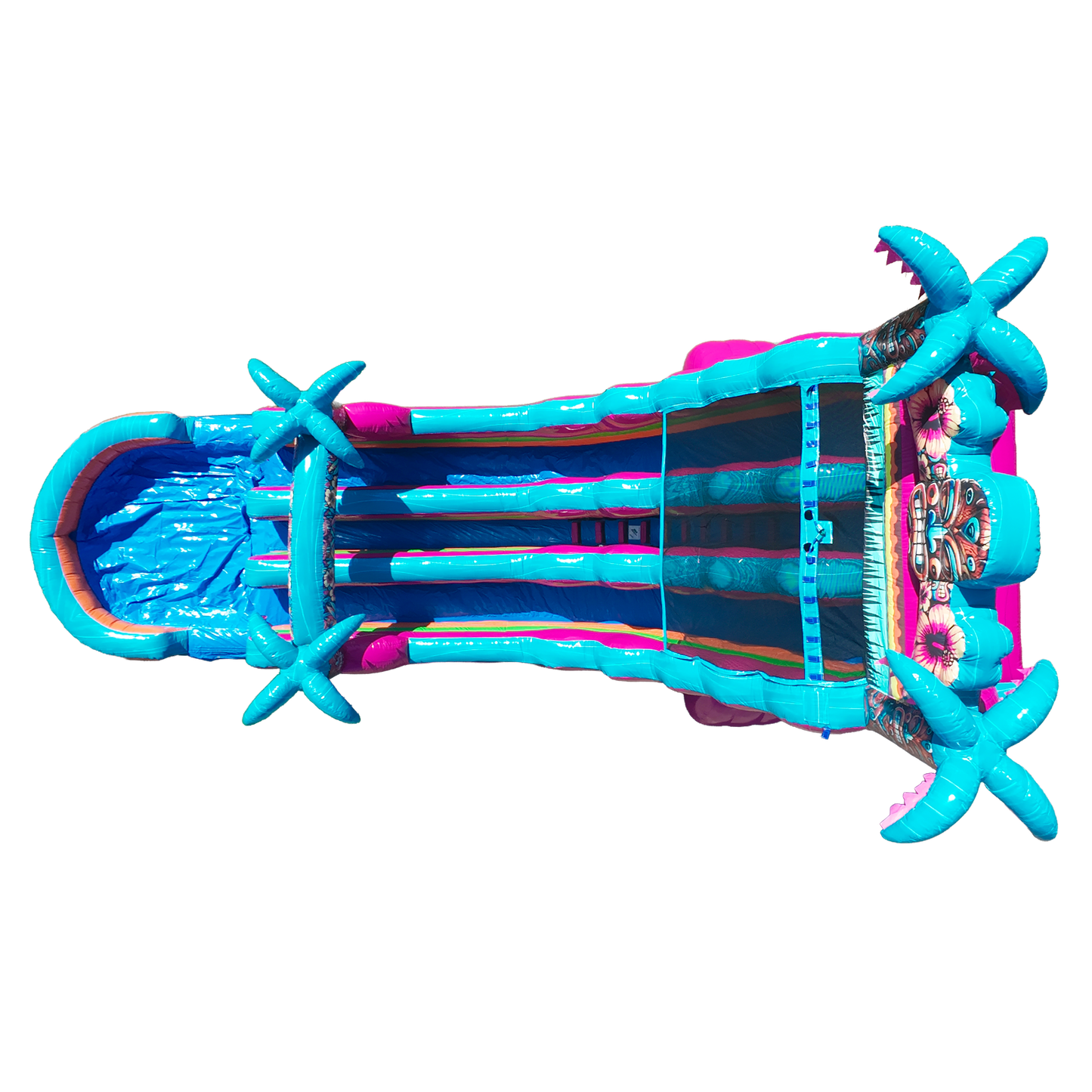 22FT Aloha Splash (Hawaiian Hibiscus) Dual Lane Slide
