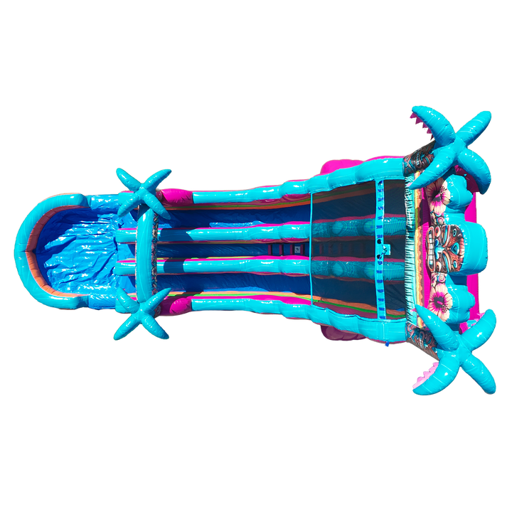 22FT Aloha Splash (Hawaiian Hibiscus) Dual Lane Slide