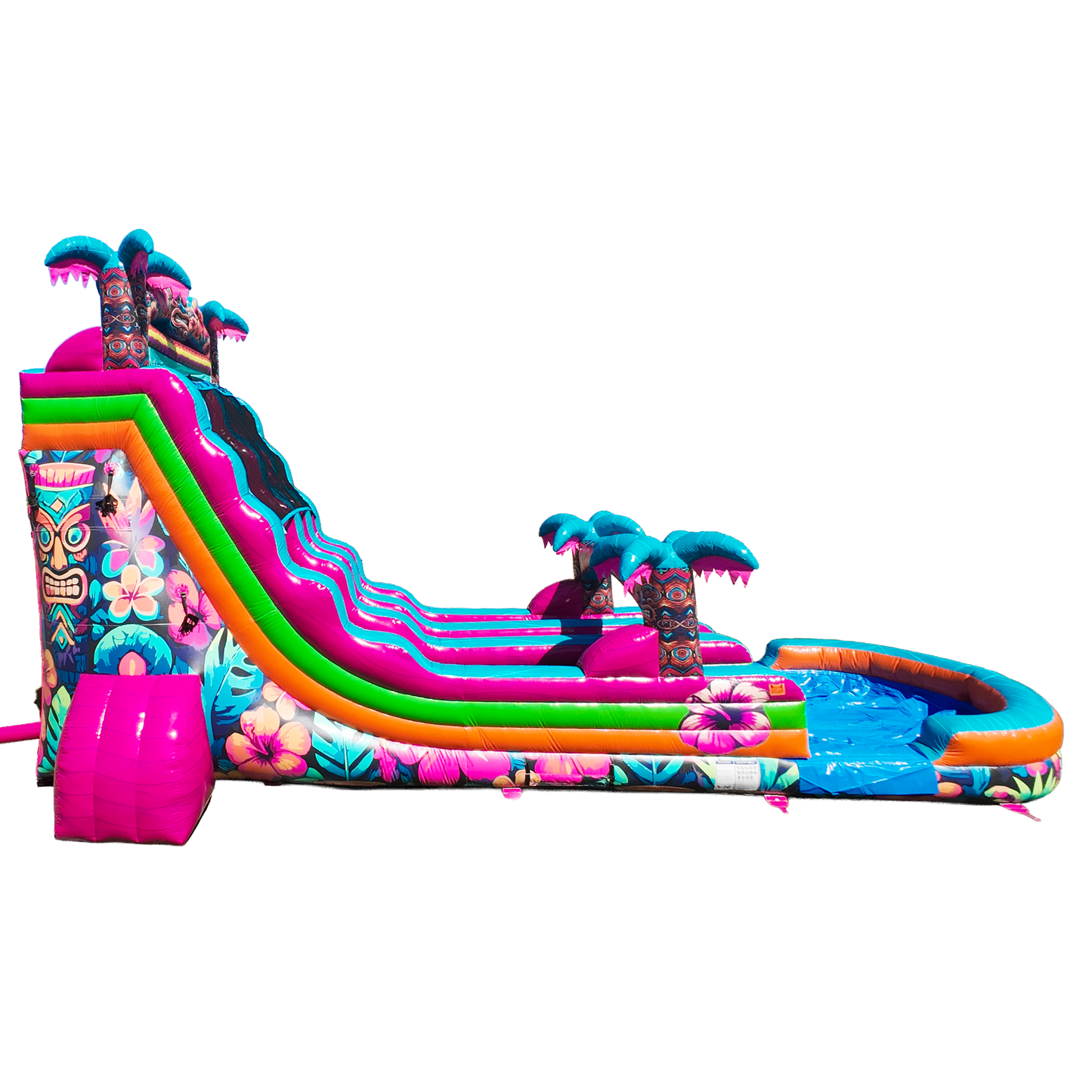 22FT Aloha Splash (Hawaiian Hibiscus) Dual Lane Slide