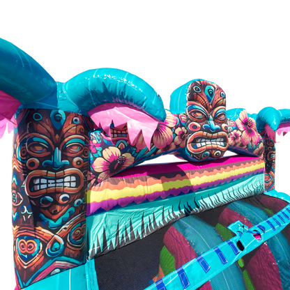 22FT Aloha Splash (Hawaiian Hibiscus) Dual Lane Slide