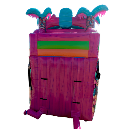 16FT Aloha Splash (Hawaiian Hibiscus) Single Lane Slide