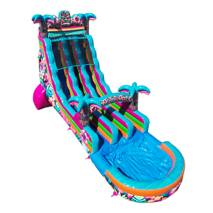 22FT Aloha Splash (Hawaiian Hibiscus) Dual Lane Slide