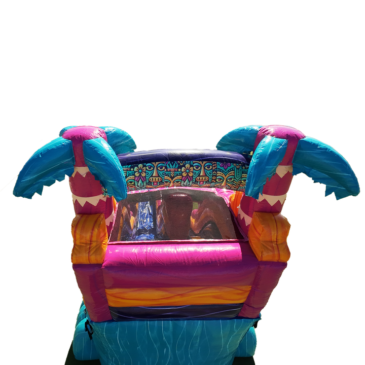 22Ft Teal Rippling Rush Single Lane Slide
