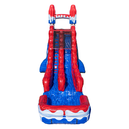 22FT Red White and Cool Popsicle Single Lane Slide