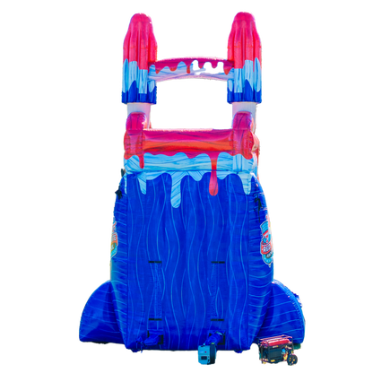 22FT Red White and Cool Popsicle Single Lane Slide
