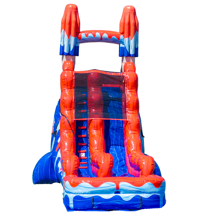 20ft Red White and Cool Popsicle Single Lane Slide