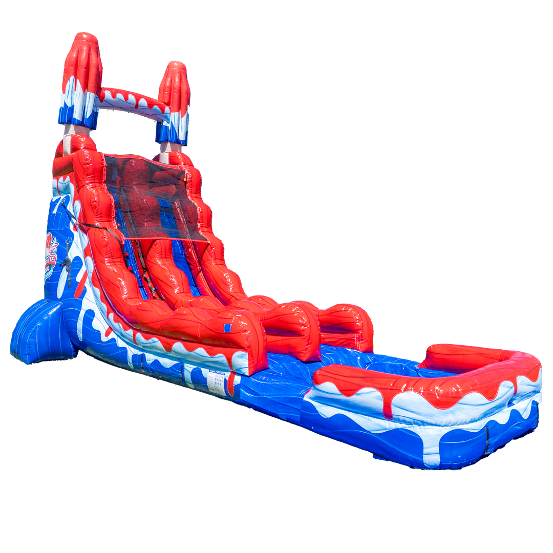 20ft Red White and Cool Popsicle Single Lane Slide