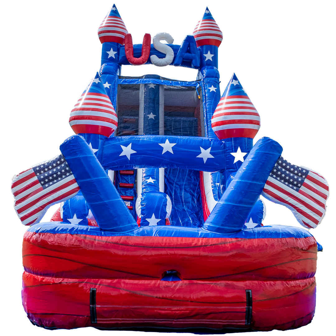 18FT USA Single Lane Slide