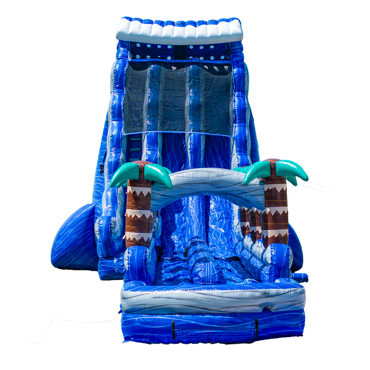 27FT Blue Paradise Dual Lane w/ Slip N Slide