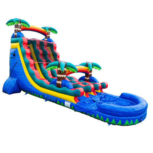 20FT Blue Paradise Dual Lane Slide