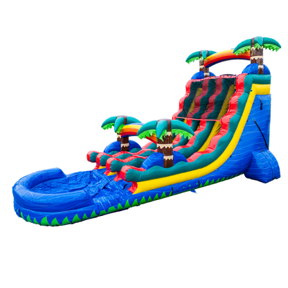 20FT Blue Paradise Dual Lane Slide