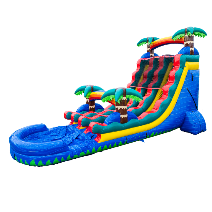 20FT Blue Paradise Dual Lane Slide