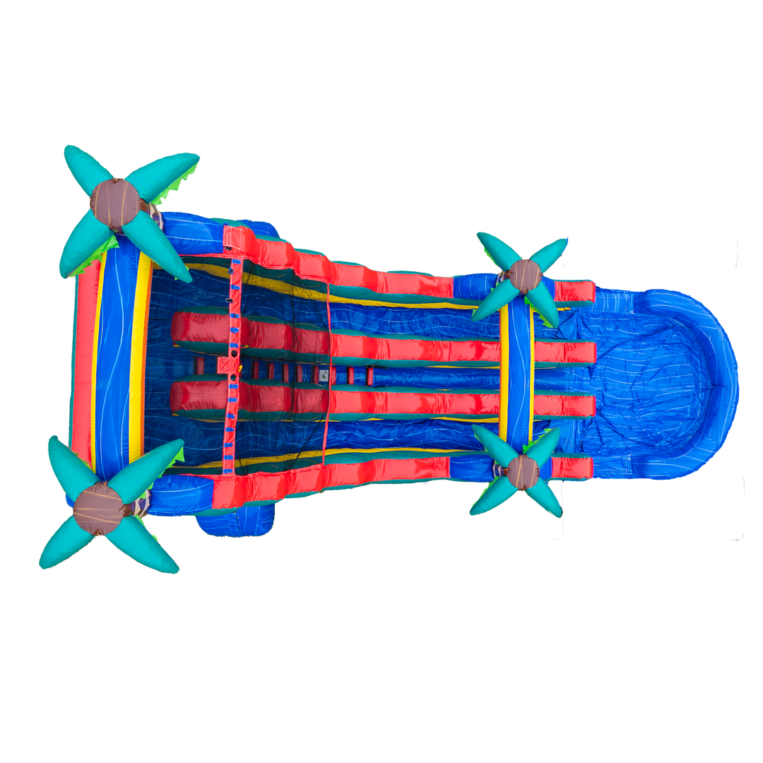 20FT Blue Paradise Dual Lane Slide