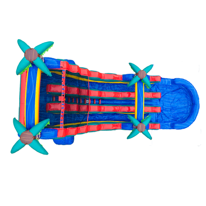 20FT Blue Paradise Dual Lane Slide