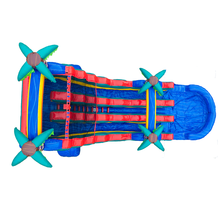 20FT Blue Paradise Dual Lane Slide