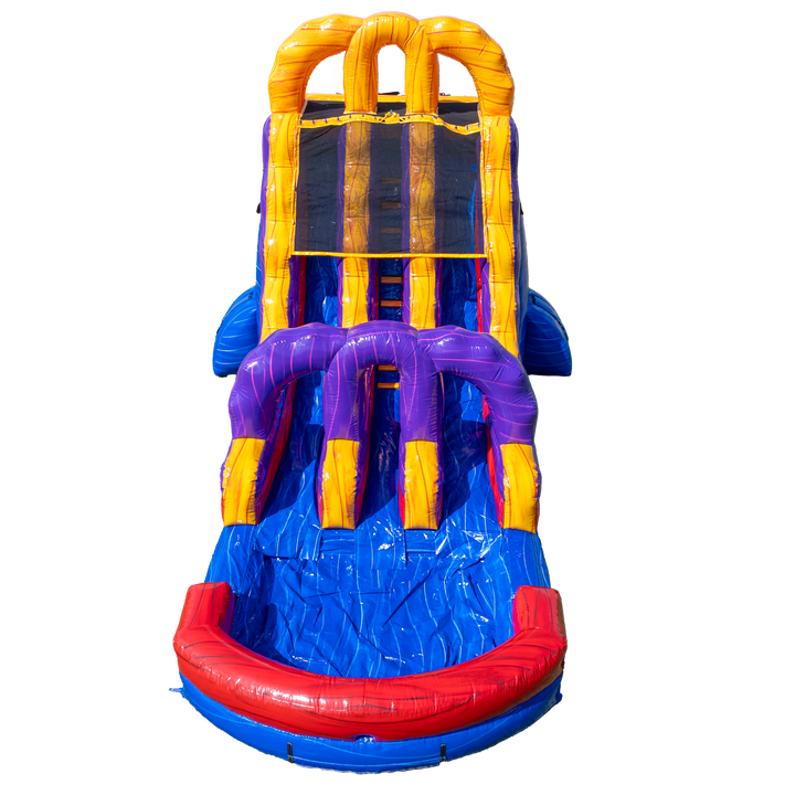 18FT Blue Lava Dual Lane Slide