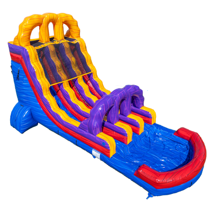 18FT Blue Lava Dual Lane Slide