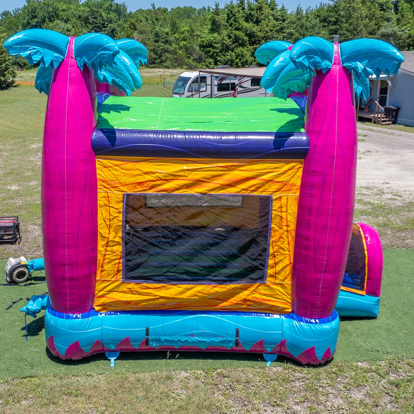 Teal Rippling Rush Bouncer