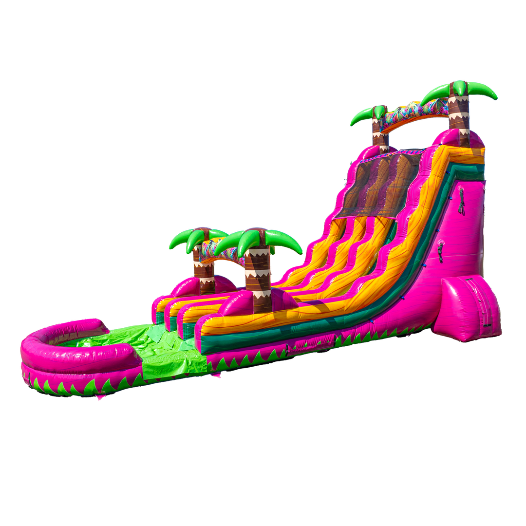 22FT Magenta Dual Lane Slide