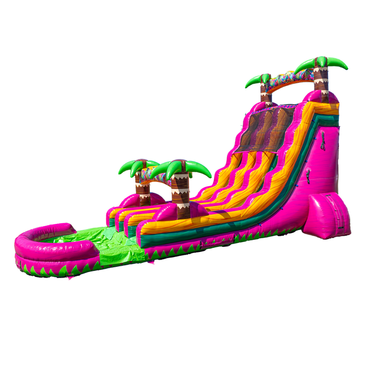 22FT Magenta Dual Lane Slide