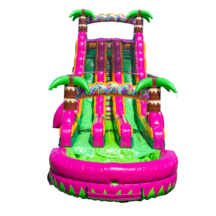 22FT Magenta Dual Lane Slide