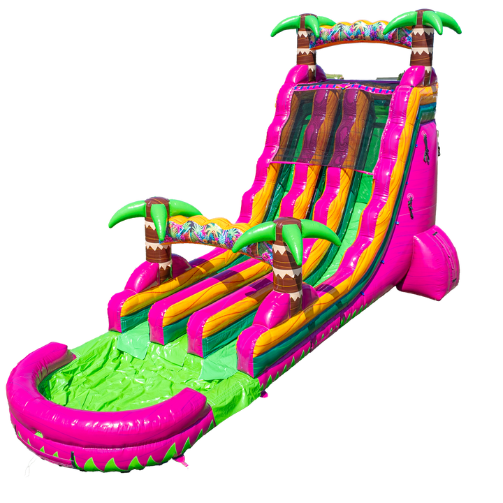 22FT Magenta Dual Lane Slide