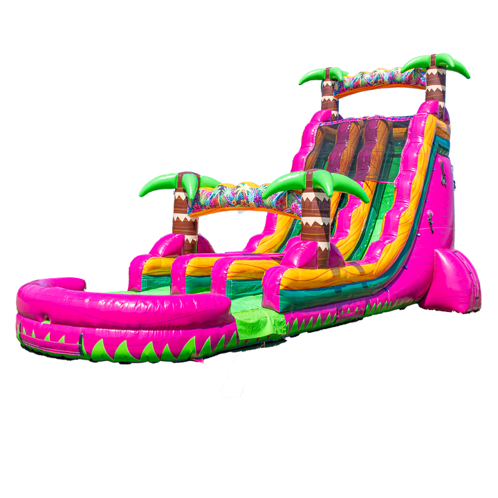22FT Magenta Dual Lane Slide