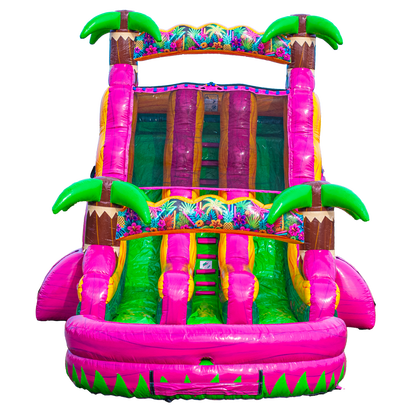 18FT Magenta Dual Lane Slide