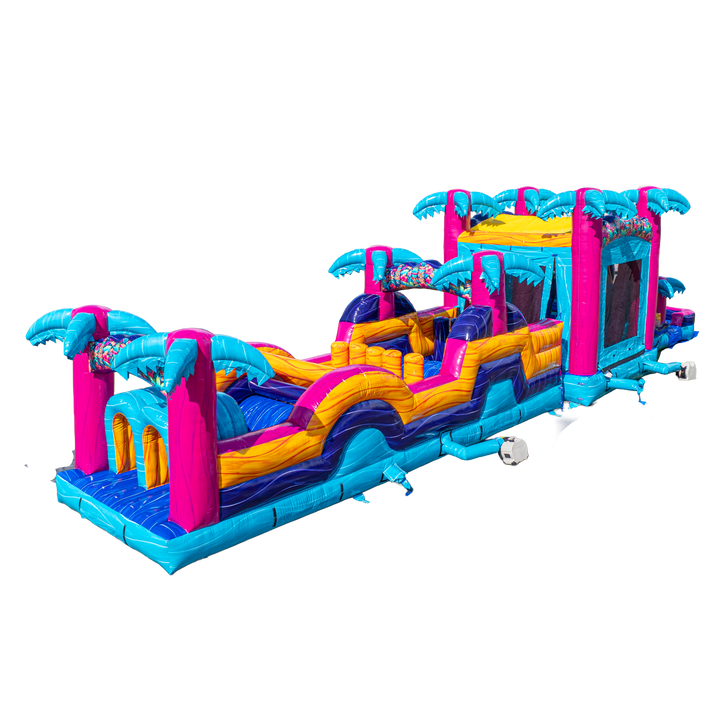 Teal Rippling Rush Combo Obstacle Course