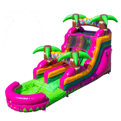 14FT Magenta Single Lane Slide