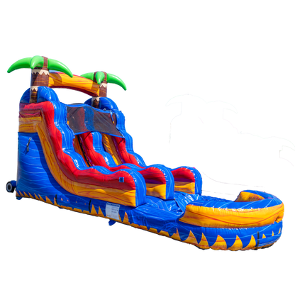14FT Tropical Single Lane Slide